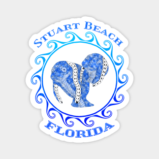 Stuart Beach Florida Vacation Tribal Manatees Magnet