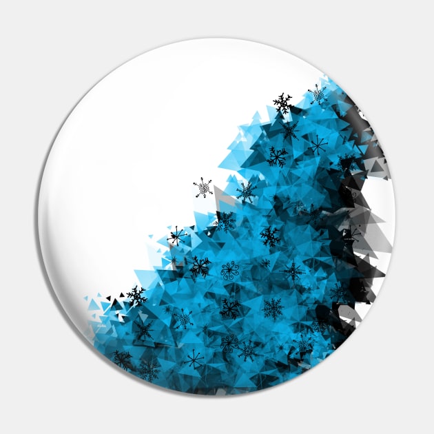 Geometric snow (my blue vision) Pin by CB_design