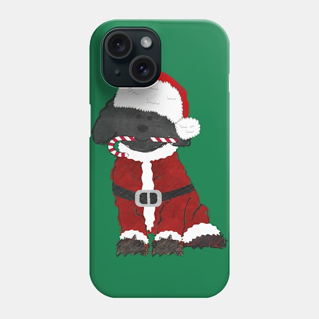 Christmas Labradoodle Santa Claus Phone Case by EMR_Designs