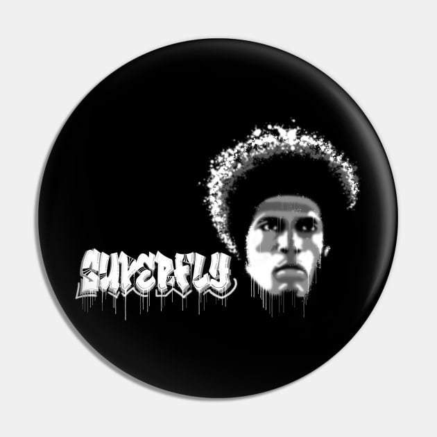 Superfly Graffiti Pin by Randomart