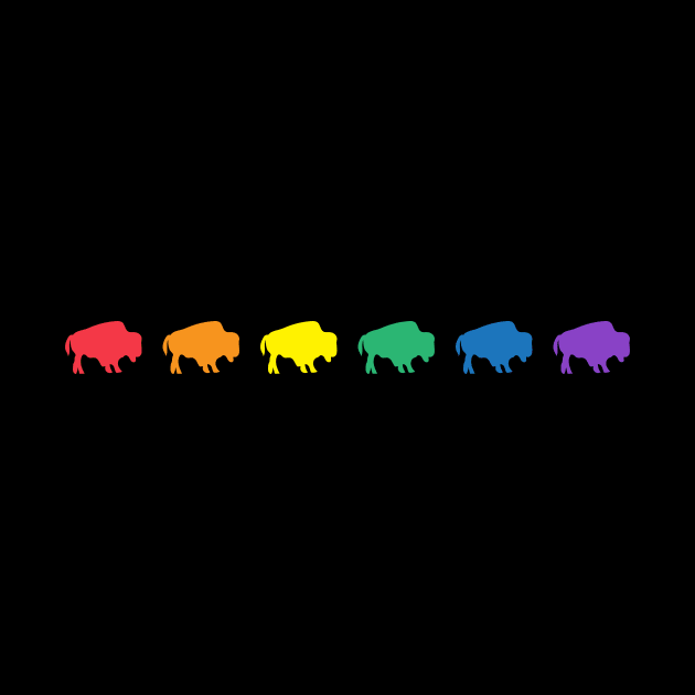 Buffalo Pride Week Rainbow Gay Pride Colors LGBTQ Ally by PodDesignShop