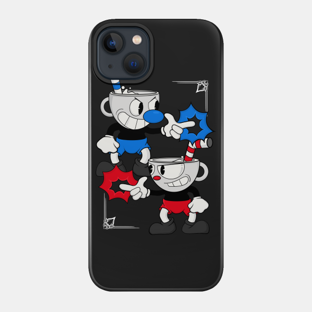 Cuphead Design - Dark - Cuphead - Phone Case