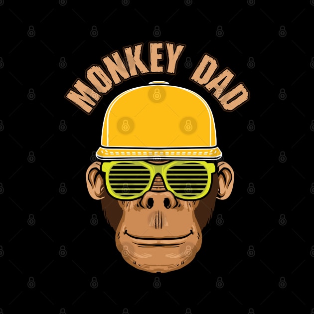 Monkey Dad Funny Novelty by Bricke