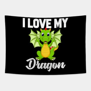 I Love My Dragon Tapestry