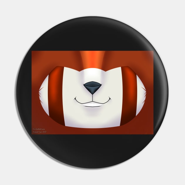 Red Panda Mask Pin by KeishaMaKainn