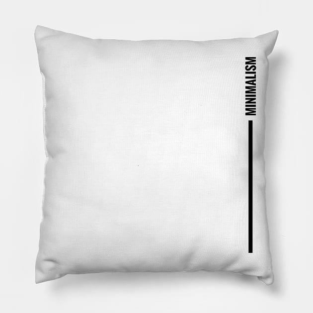 Minimalism design by minimal DM (Black vertical version) Pillow by Minimal DM