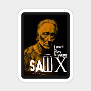 SAW X Tobin Bell as John Kramer movie graphic design poster Magnet