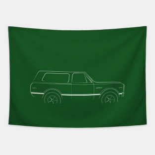 1972 Chevy K/5 Blazer 4x4 - profile stencil, white Tapestry