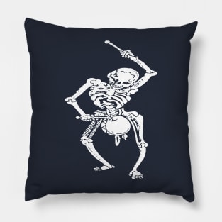 Civil War Federal Drummer Boy Skeleton In White v2 Pillow