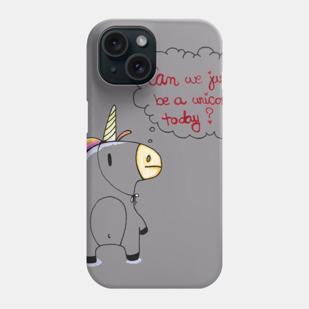 Be a unicorn cute rainbow kids print Phone Case by BalumbaArt