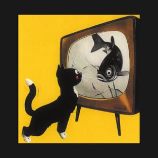 Cat watching TV T-Shirt