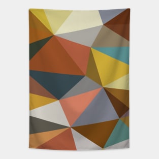 Neutral Tones Multicolor Modern Triangle Pattern Tapestry