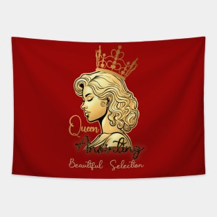 Queen Esther Ichthys: Crown of Favor,  Love, Faith Anointed Inspirational Tapestry