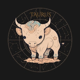 Taurus Zodiac Illustration T-Shirt