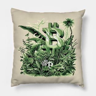 Cryptocurrency Bitcoin garden Pillow