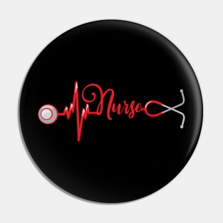 Stethoscope that creates a heartbeat Pin