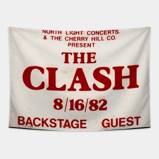 The Clash 1982 Backstage Pass Tapestry