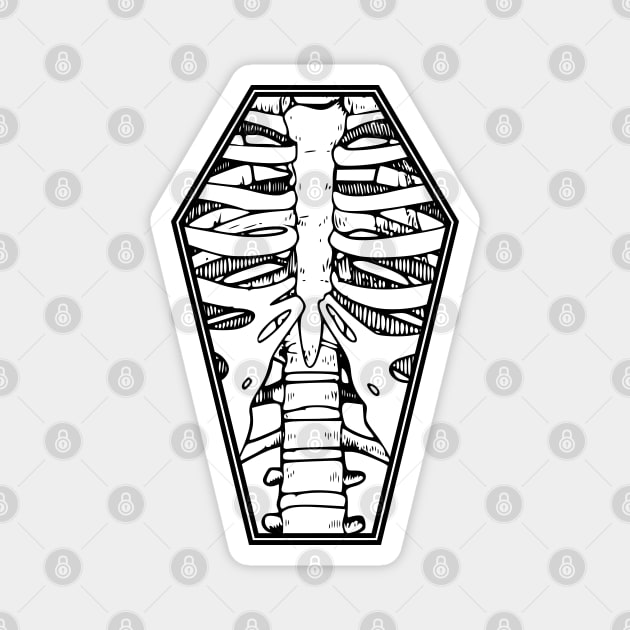 Ribcage Coffin Magnet by RavenWake