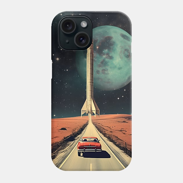 Journey to Space - Vintage Art Phone Case by Art-Jiyuu