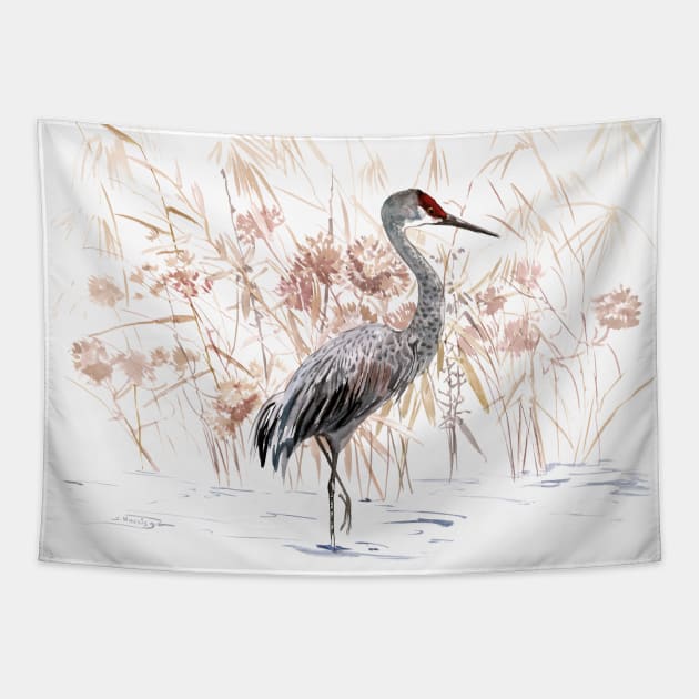 Sandhill Crane in Florida Tapestry by surenart