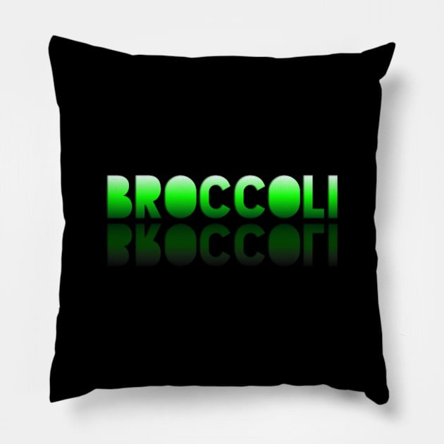 Broccoli - Healthy Lifestyle - Foodie Food Lover - Graphic Typography Pillow by MaystarUniverse