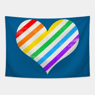 Rainbow Heart Tapestry