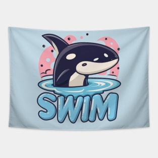 Swim orca Tapestry