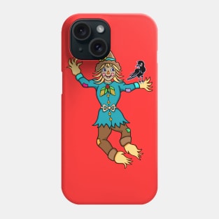 Cute Dancing Scarecrow and Crow Phone Case