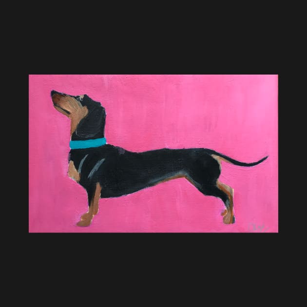 Dachshund, Acrylic Painting by Colzo Art