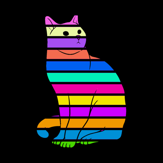 Colorful Cat by AlondraHanley