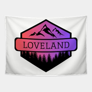 Loveland Colorado Mountains and Trees Tapestry