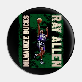 Ray allen || milwaukee bucks Pin