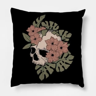 Tropical Skull Pillow