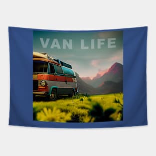 Van Life Camper RV Outdoors in Nature Tapestry