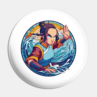 katara water tribe in battle position Pin