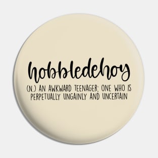 Hobbledehoy Aesthetic Word Definition Pin