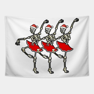 Skeleton Ballerinas Funny Christmas Gift Tapestry