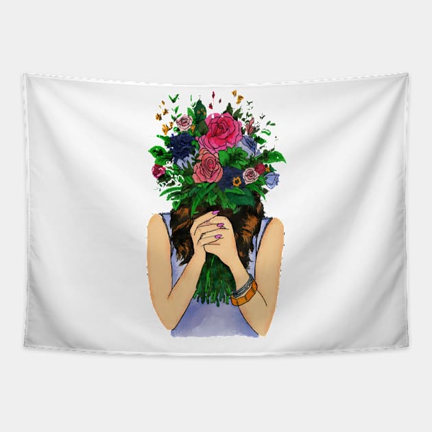 Flower Girl Tapestry by rickkhemmanivong