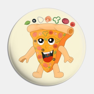 Happy Pizza Slice Pin