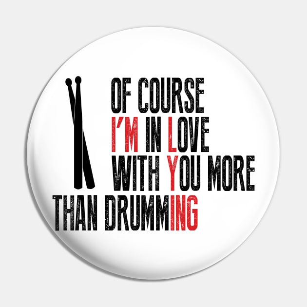Drum Love Pin by drummingco