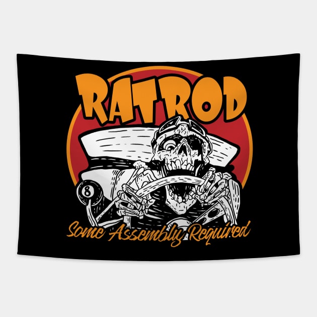 Rat Rod Some Assembly Required Tapestry by ArtisticRaccoon