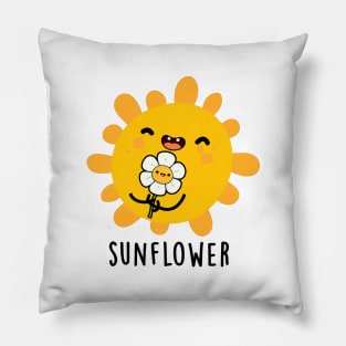 Sunflower Cute Sun And Flower Pun Pillow