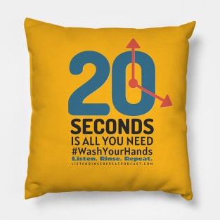 20 Seconds #WashYourHands Pillow