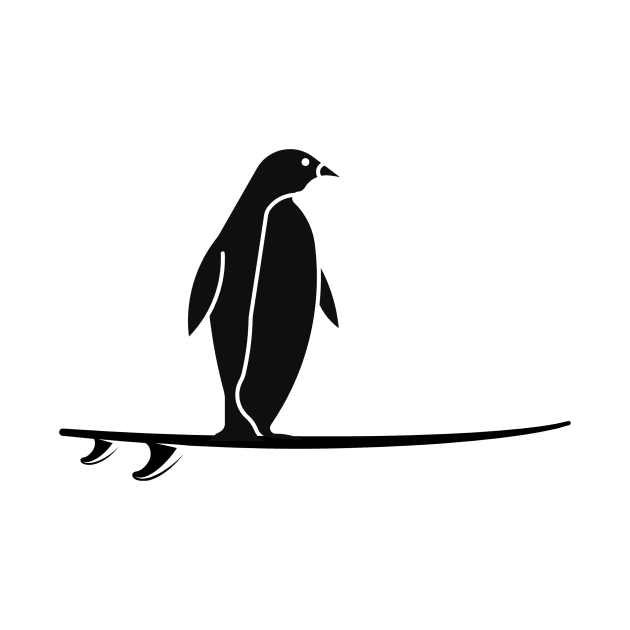 Surfing Penguin Surf Lover Gift by Seedsplash