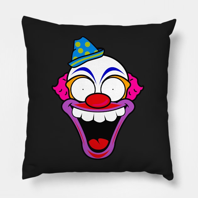 Creepy Clowny Pillow by miniBOB