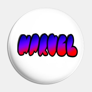 Marvel bubble letter logo Pin