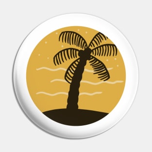 Coconut tree on sunset Pin