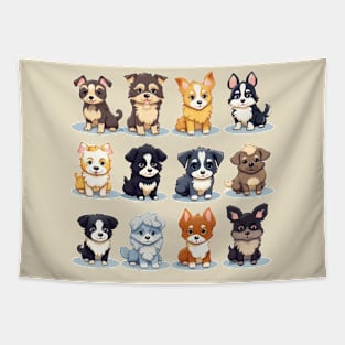 12 cute doggies Tapestry