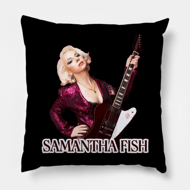 Samantha Fish - Deathwish on the Run Pillow by Pugahanjar