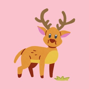 Cute Deer Eating Hay T-Shirt